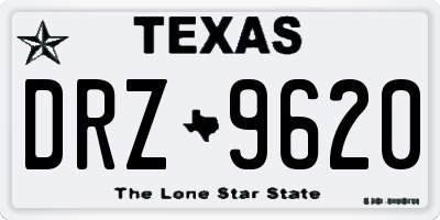 TX license plate DRZ9620