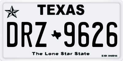 TX license plate DRZ9626