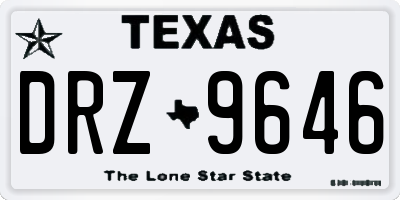 TX license plate DRZ9646