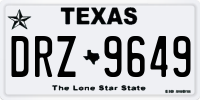 TX license plate DRZ9649