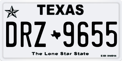 TX license plate DRZ9655