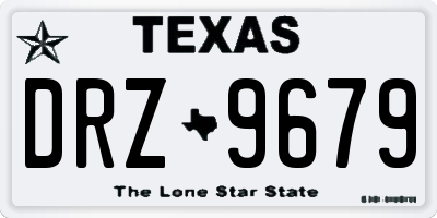 TX license plate DRZ9679