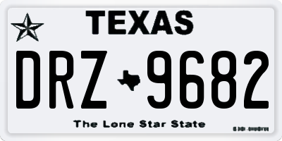 TX license plate DRZ9682