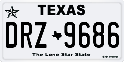 TX license plate DRZ9686