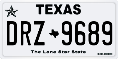TX license plate DRZ9689