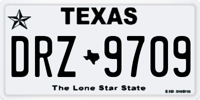 TX license plate DRZ9709