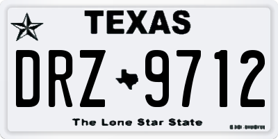 TX license plate DRZ9712
