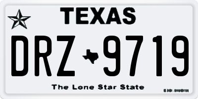 TX license plate DRZ9719