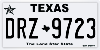 TX license plate DRZ9723