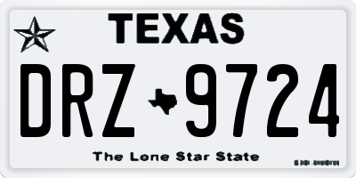 TX license plate DRZ9724
