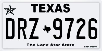 TX license plate DRZ9726