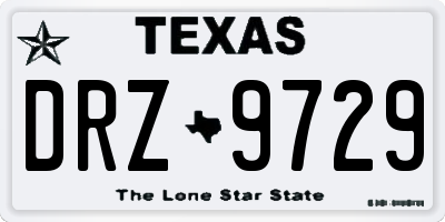 TX license plate DRZ9729