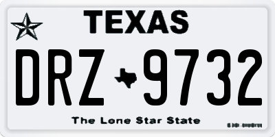TX license plate DRZ9732