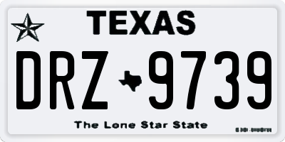 TX license plate DRZ9739