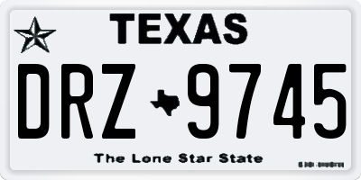 TX license plate DRZ9745