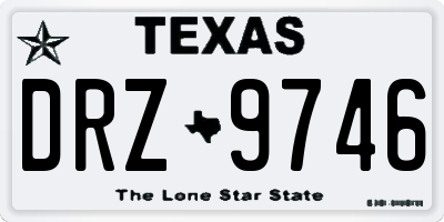 TX license plate DRZ9746