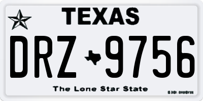 TX license plate DRZ9756