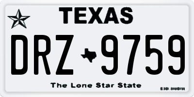 TX license plate DRZ9759