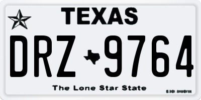 TX license plate DRZ9764