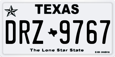 TX license plate DRZ9767