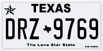TX license plate DRZ9769