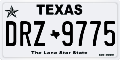 TX license plate DRZ9775