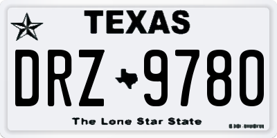 TX license plate DRZ9780