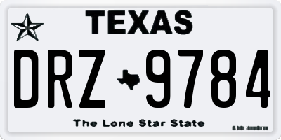 TX license plate DRZ9784