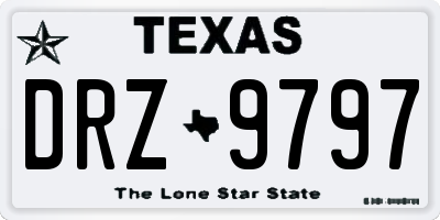 TX license plate DRZ9797