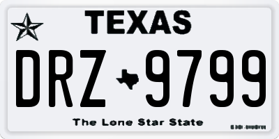 TX license plate DRZ9799