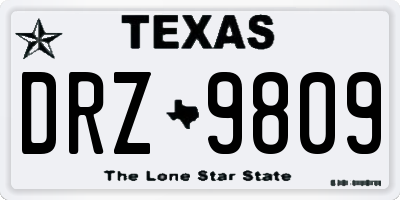 TX license plate DRZ9809