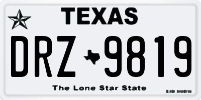 TX license plate DRZ9819