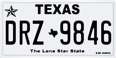 TX license plate DRZ9846