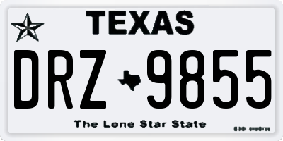 TX license plate DRZ9855