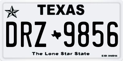 TX license plate DRZ9856