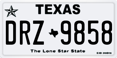 TX license plate DRZ9858