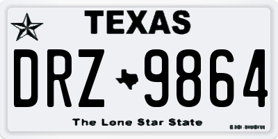 TX license plate DRZ9864