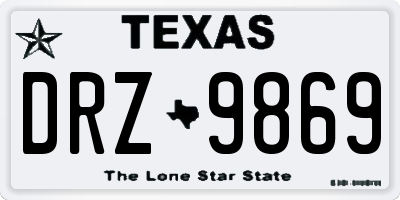 TX license plate DRZ9869