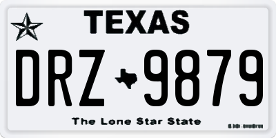 TX license plate DRZ9879