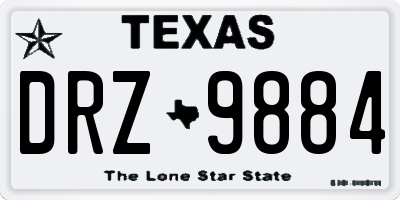 TX license plate DRZ9884