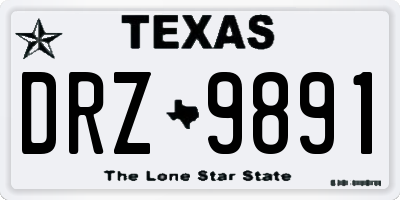 TX license plate DRZ9891