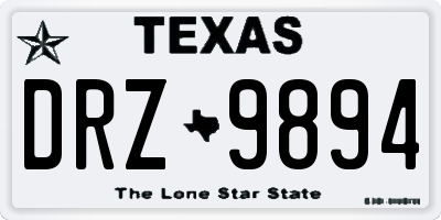 TX license plate DRZ9894