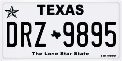 TX license plate DRZ9895