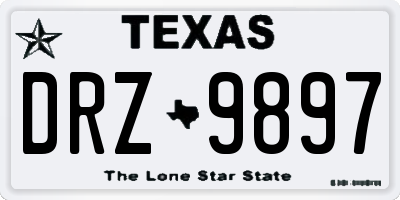 TX license plate DRZ9897