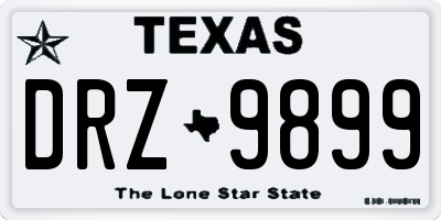 TX license plate DRZ9899