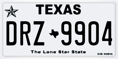 TX license plate DRZ9904