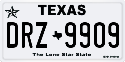 TX license plate DRZ9909