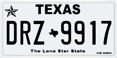 TX license plate DRZ9917