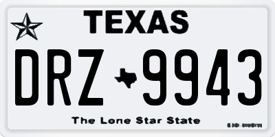 TX license plate DRZ9943