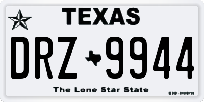 TX license plate DRZ9944